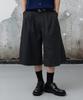 Age O.D. Double-Pleated Bermuda Slacks [Charcoal Stripe]