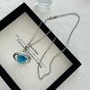 Collana lunga da donna con ciondolo Saturno tridimensionale per maglione Gioielli di moda