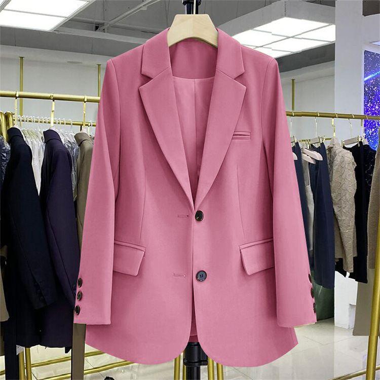 New Spring Autumn Fashion Suit  Black White Green Coat  Casual Loose Orange Blazers