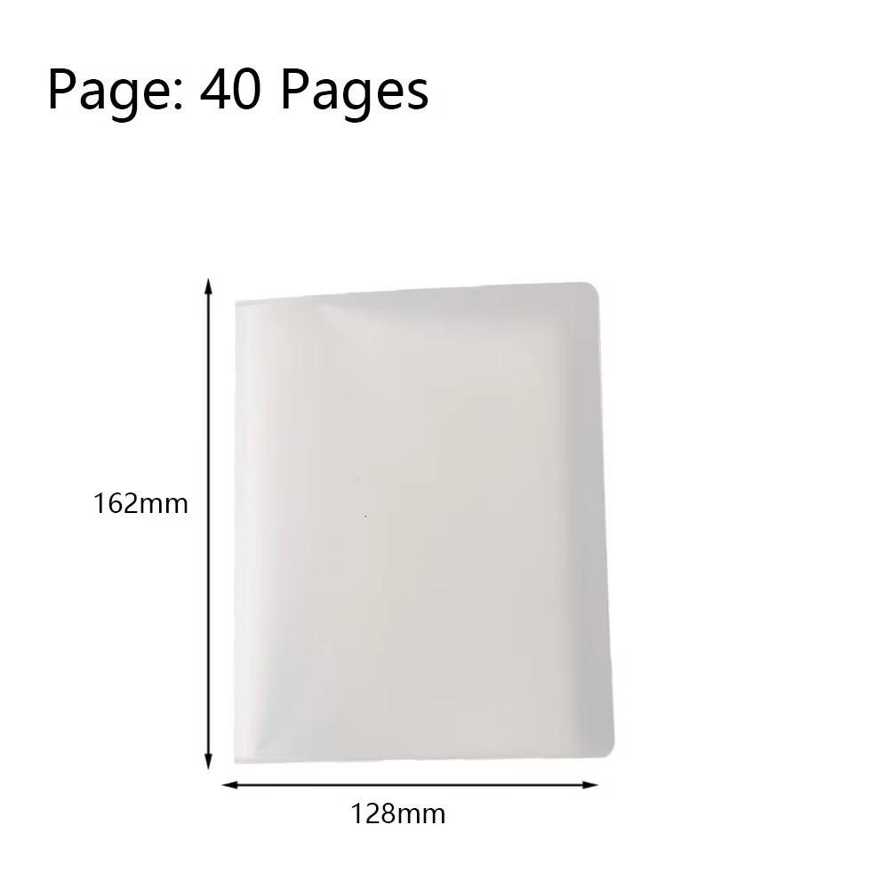 DIY 40 Pages/book Pocket Album Book A6 PP Photo Storage Book Transparent Large Capacity Decorative Book Information Booklet