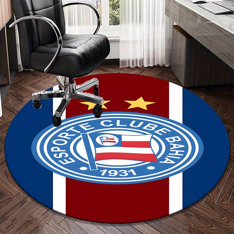 1PC round rug Esporte Clube Printed Round Area Rug ,Rug For Home Office, Round Chair Rug, Decorative Carpet Fan gifts Christmas gift