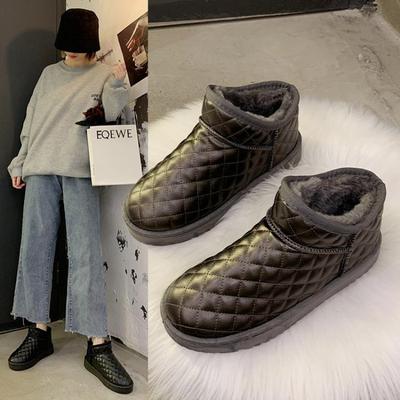Women Keep Warm Short Plush Warm Snow Boots Flats Casual Shoes Suede Fur Chelsea Ankle Boots Platform Ladies Shoes Botas Mujer