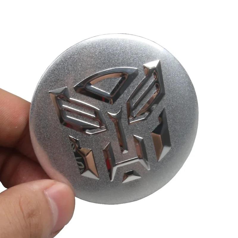 Car Styling 4Pcs 56mm Transformers Logo Car Tyre Wheel Center Hub Cap Autobots Emblem Decal Badge Sticker Accessories