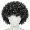 Capelli Ricci Ondulati Corti Colorati Resistenti al Calore Tifoso di Calcio Che Indossa Parrucche Halloween