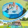 10' Round Above Ground Pool Set with Metal Frame and PVC Fabric Blue 1158 Gal Includes 3 Stoppers and Drainage Valve Connector