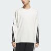 adidas Men's Casual Crew Neck Long Sleeve Striped T-Shirt - Han Jade White