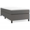 3144582 vidaXL Divan Bed with Mattress Grey 90x190 Cm Faux Leather