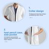 Women's Long-Sleeve White Lab Coat and Short-Sleeve Nurse Uniform