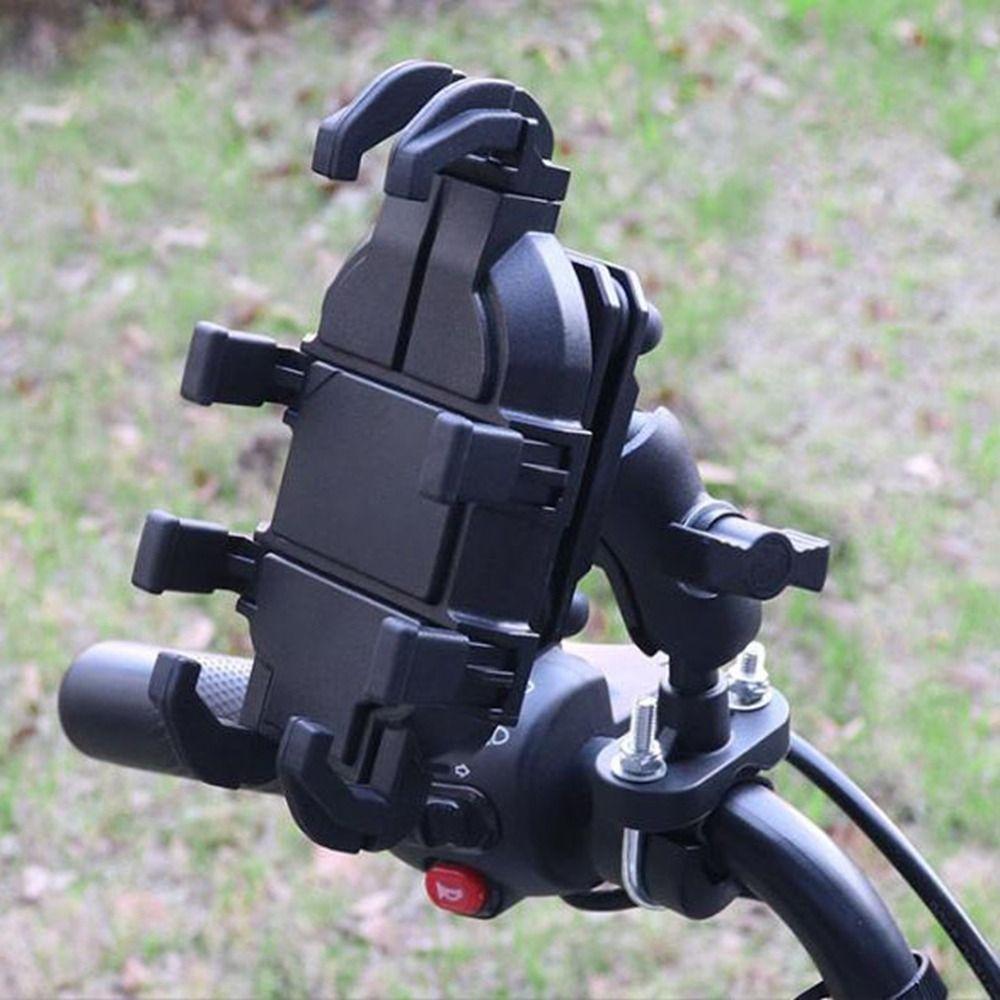 Eight Claw Fixed Motorcycle Phone Holder 360° Rotation Navigation Stand  Rear View Mirror
