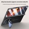 Electroplating Vegan Leather Magnetic Hinge Lens Stand Holder Case For Honor Magic V6 Cell Phone Back Protection Cover