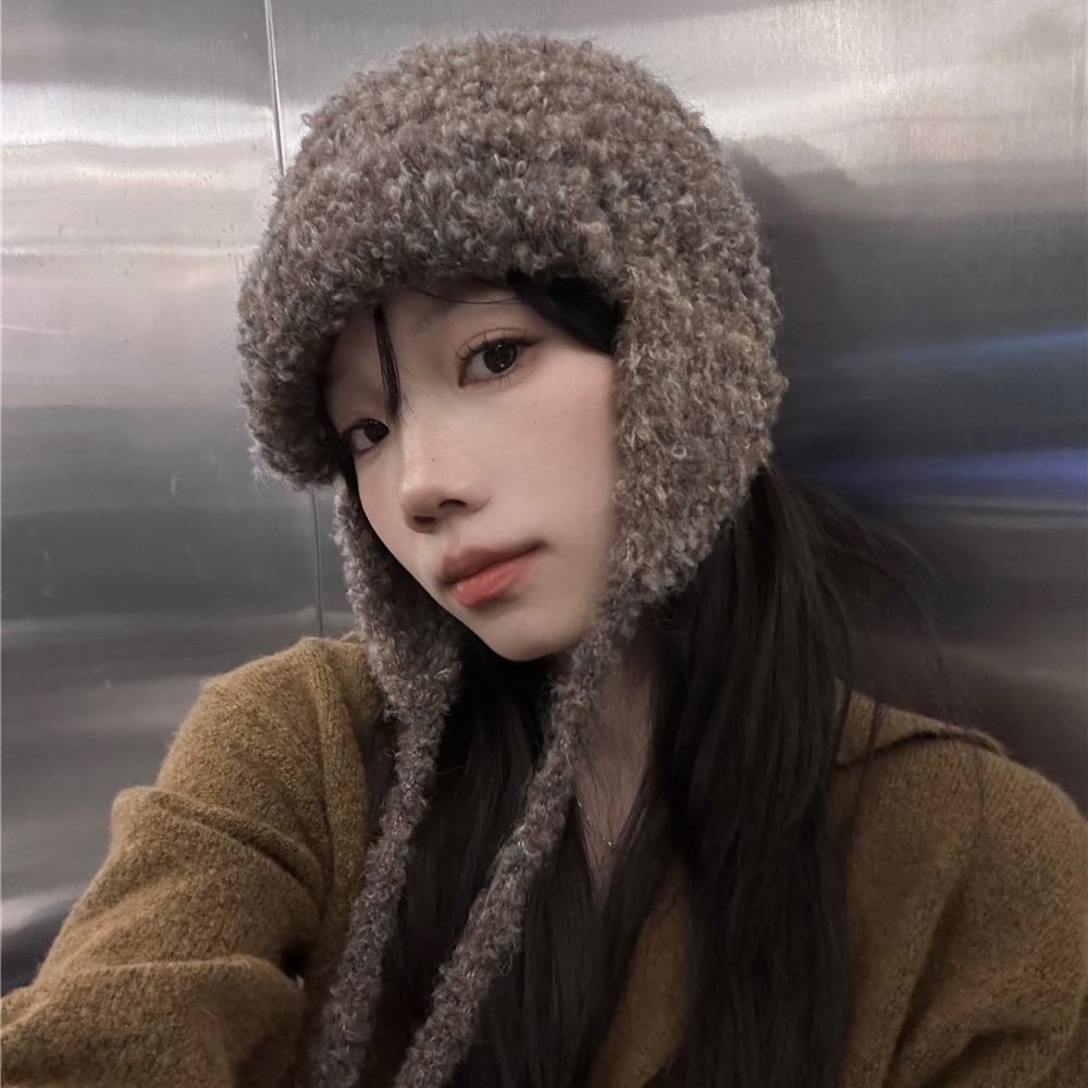 Hat Winter Female Gradual Change Show Face Small Ear Protector Wool Hat Warm Knitted Hat Versatile Cold Hat Tide