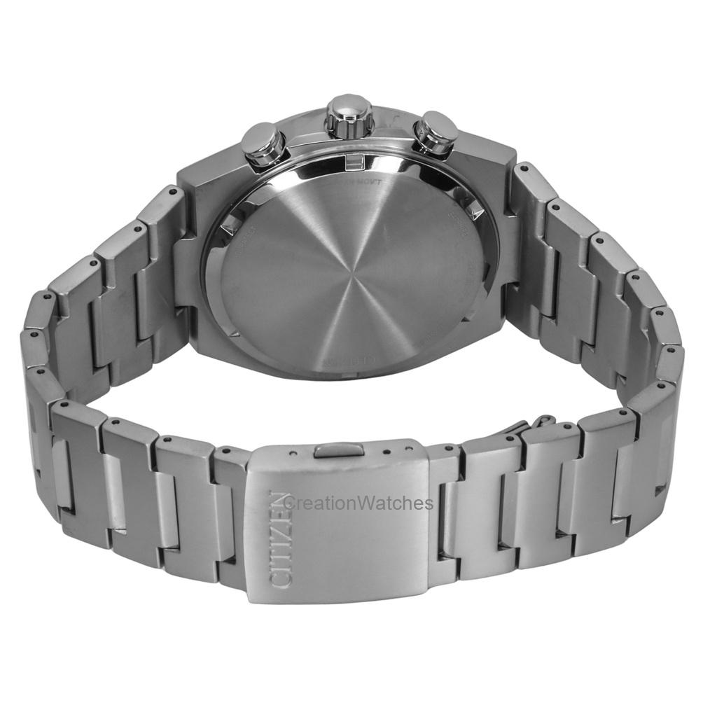 Citizen Zenshin Chronograph Super Titanium Mostrador Salmão Eco-Drive CA4610-85Z 100M Relógio Masculino