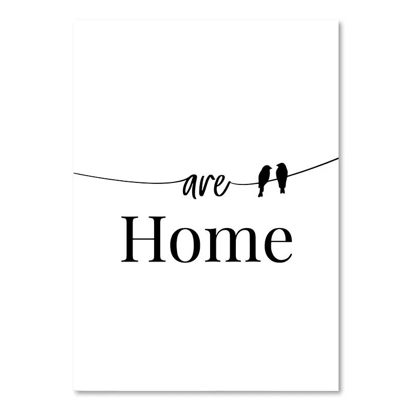 Black White Life Quote Canvas Painting Scandinavian Style Love Poster and Print Nordic Wall Pictures for Living Room Home Decor