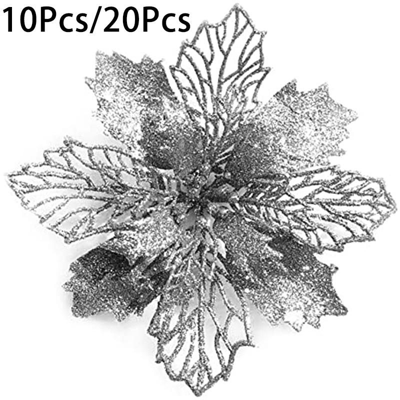 

20pcs Hollow High Quality Accessories Handmade Christmas Tree DIY 11CM Creative Pendant Hanging 11CM серебряный