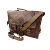 Men's Genuine Vintage Brown Leather Messenger Shoulder  Laptop Bag Briefcase