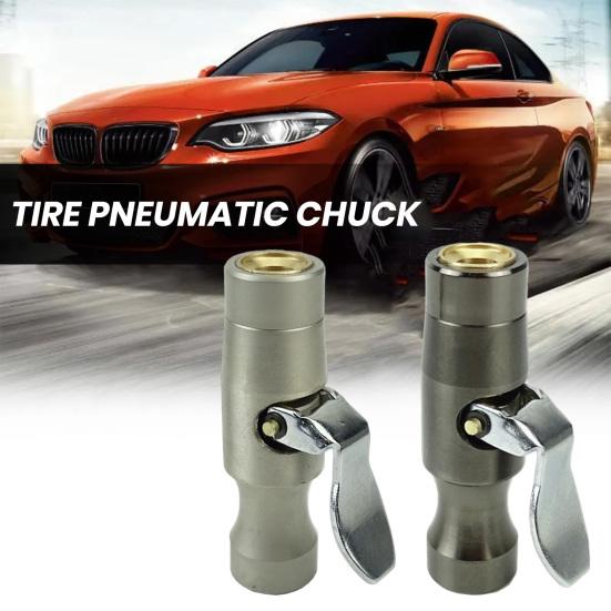 

Copper Self-locking Air Chuck 1/4 NPT No Air Leakage Double Teeth Heavy Duty Lock on Tire Chuck Inflator Gauge Compressor Accessories