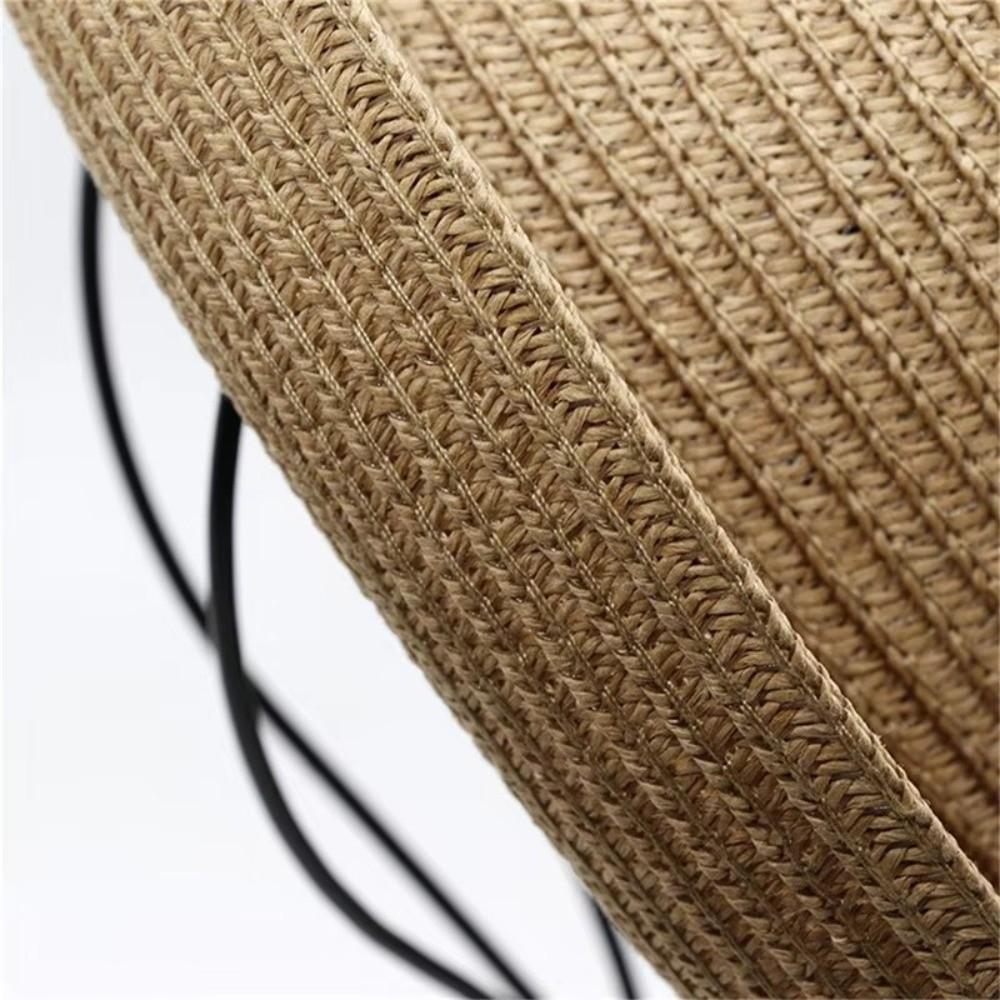 Nuovo Cappellino da Bambino con Orecchie Rete di Paglia Protezione UV Cappello da Sole da Spiaggia Traspirante Cappellino da Baseball Estivo