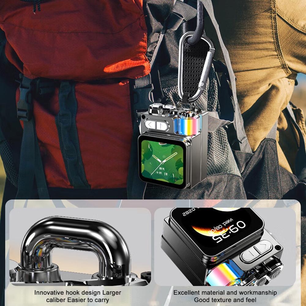 Portable Bluetooth Speaker with LED Display Supports Memory Card Expansion Smart Touchscreen RGB Lighting Calendar Alarm Clock