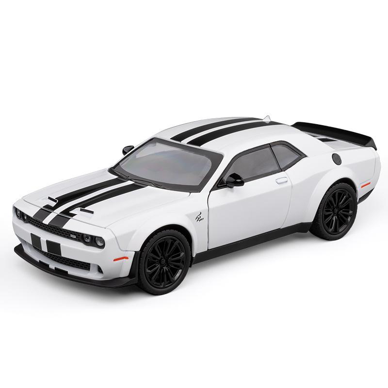 1/22 Dodge Challenger Redeye Hellcat Super Muscle Sportbil Legering Metall Gjuten Bilmodell Ljud & Ljus Samling Hobbys Gåva