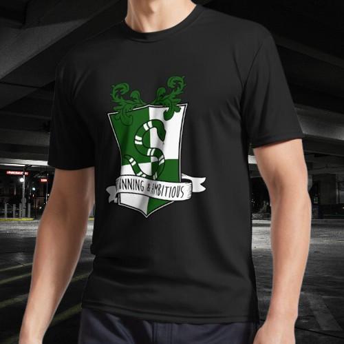 Cunning and Ambitious Snake Shield T-Shirt Funny Logo American T-shirt S to 5XL L