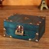 Box Jewelry Wooden With Lock Vintage Desktop Organizer For Home Decor Office