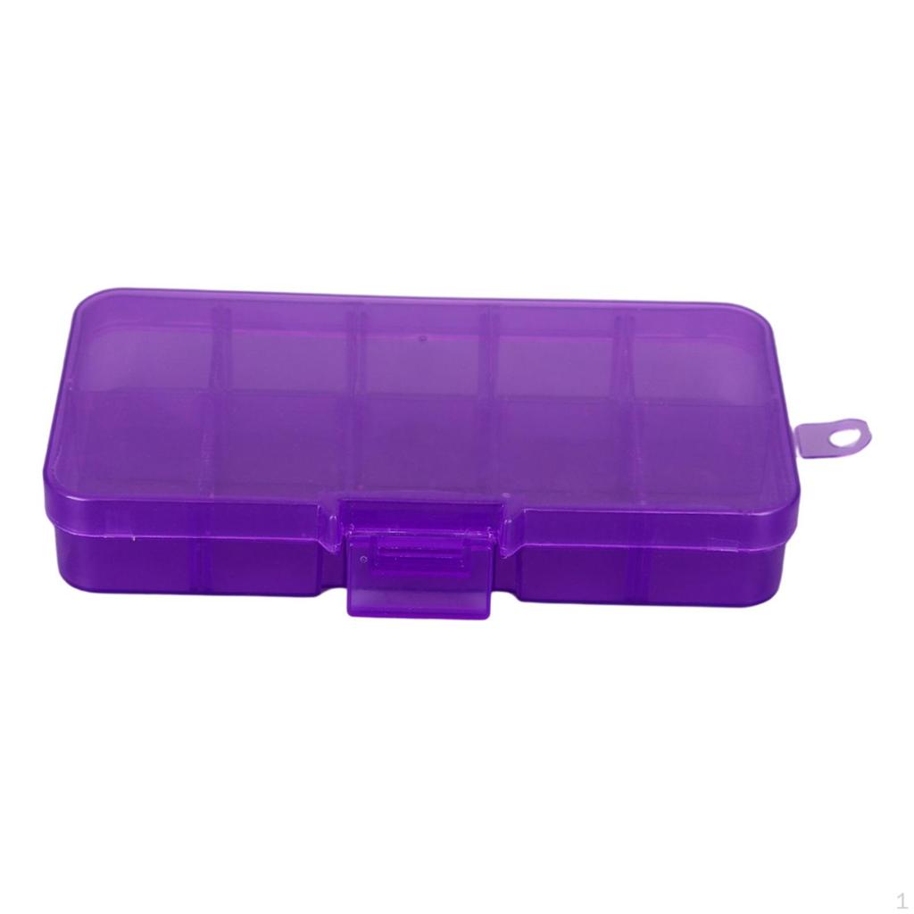 10 Compartments Plastic Storage Box Sewing Craft Accessories Container Sturdy Compact Multipurpose