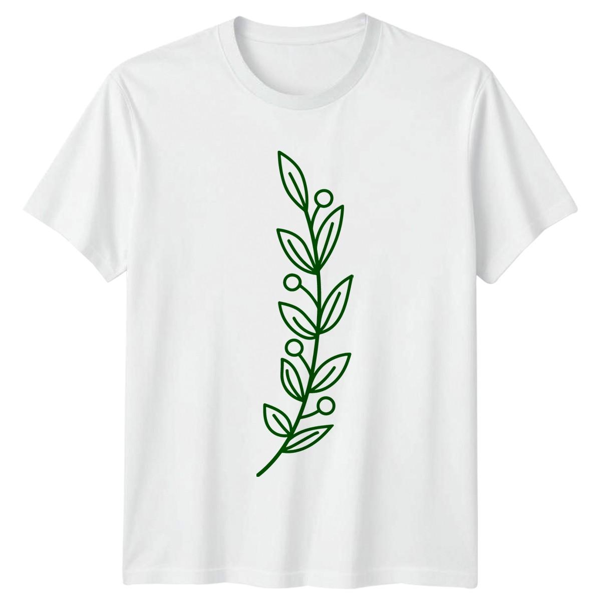 Hand Drawn Leaves T-Shirt Botanical Illustration Nature Gift For Him And Her XXL