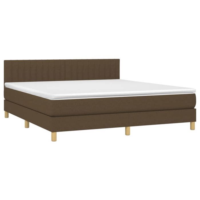 Maison Exclusive - Sommier à lattes de lit avec matelas Marron foncé 160x200 cm