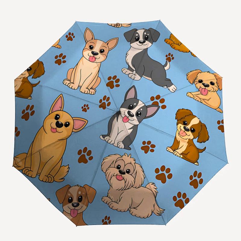 

1PC Puppies Paws Automatic Opening And Closing, Sturdy Iron Frame, Portable Folding Design, Suitable For Men And Women In All Seasons87