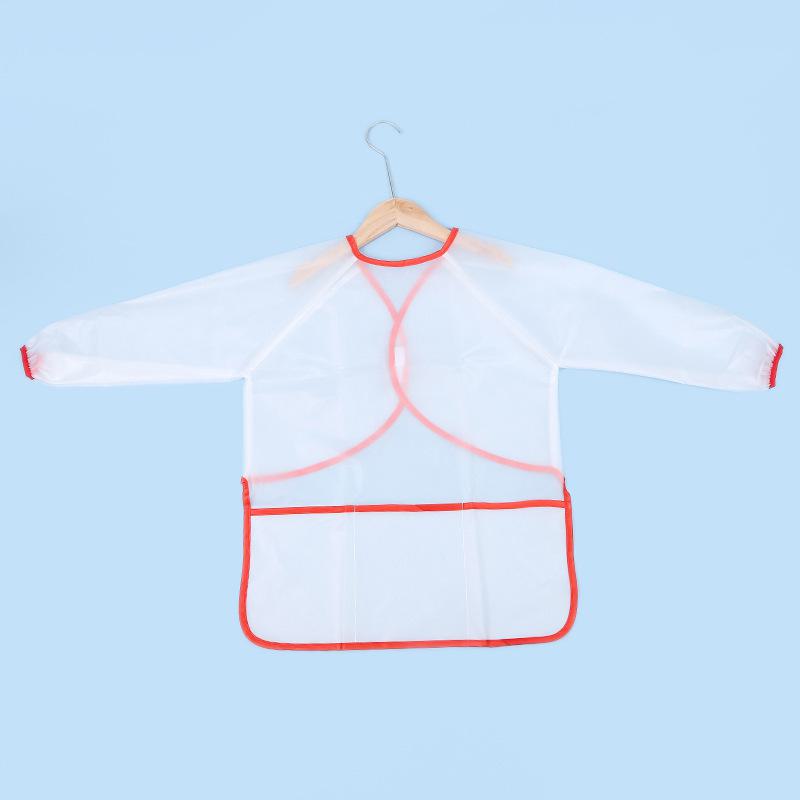 Tablier d'art à manches longues pour enfants avec poche et housse de protection pour aquarelle