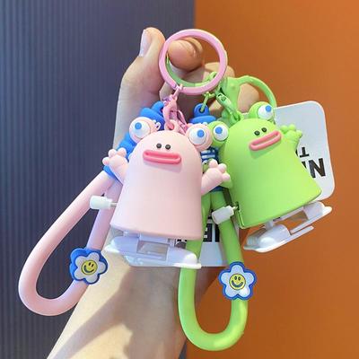 Creative New Clockwork Frog Keychain Exquisite Cute Backpack Pendant Car Accessories Couple Small Gifts Wholesale