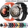 22mm 20mm Silicone Strap for Huawei Watch 4 Pro Bracelet GT3 4 GT2 3 GT6 GT5 Pro 46mm Belt Correa for Samsung Watch 7/6/5/4 Band
