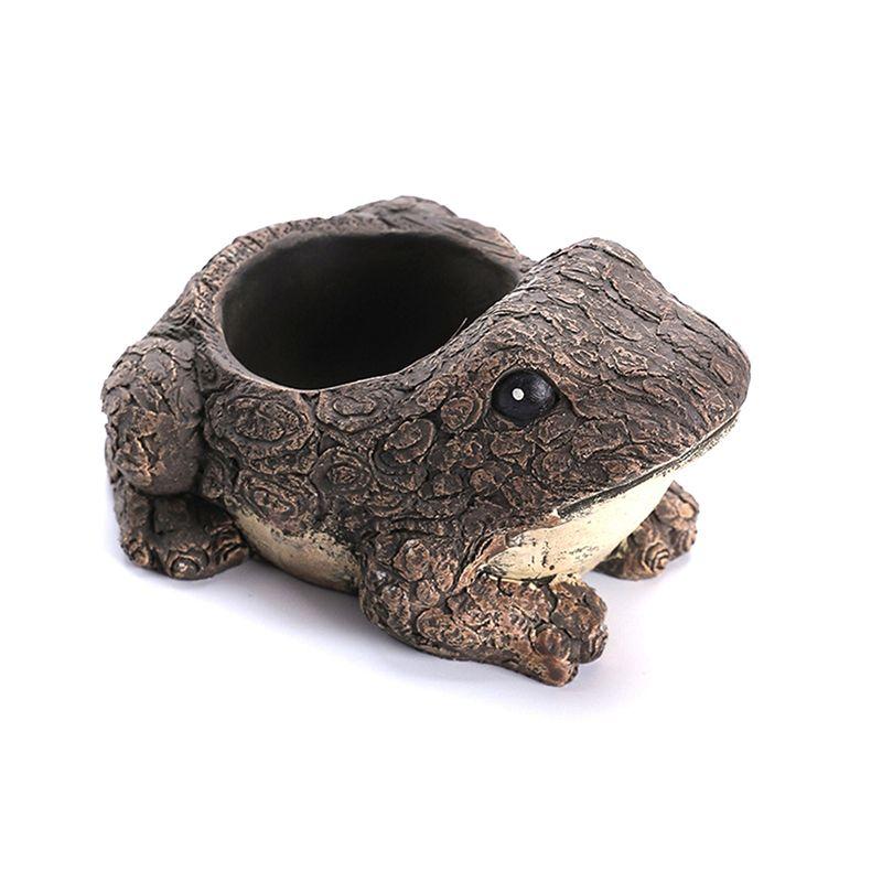 

A84E-Succulent Flower Pot Mini Resin Plant Pot Resin Succulent Pot For Office Desktop Table Ornament Frog Easy Install Easy To U