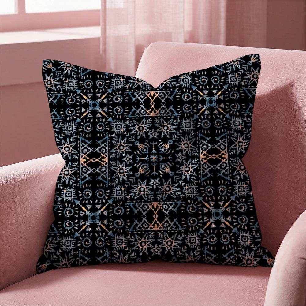 Snycler Boho Carpet Pattern Cushion Cover Multi-Scene Pillow Cover for Home & Car - Reversible, Soft & Durable for Daily Use
