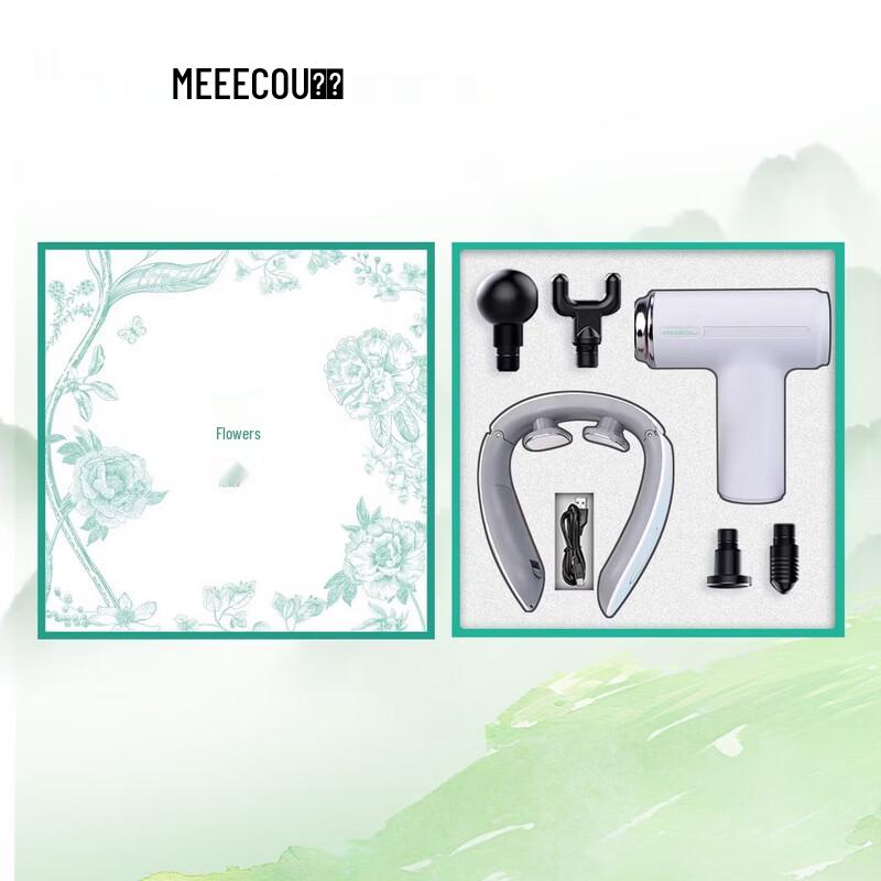 MEEEGOU Fascia Gun and Cervical Massager Health Gift Set