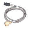 Soda Refill Adapter CO2 Cylinder Cartridge Fill Tank Connector with 60in Hose CGA320 Stainless Steel Hose