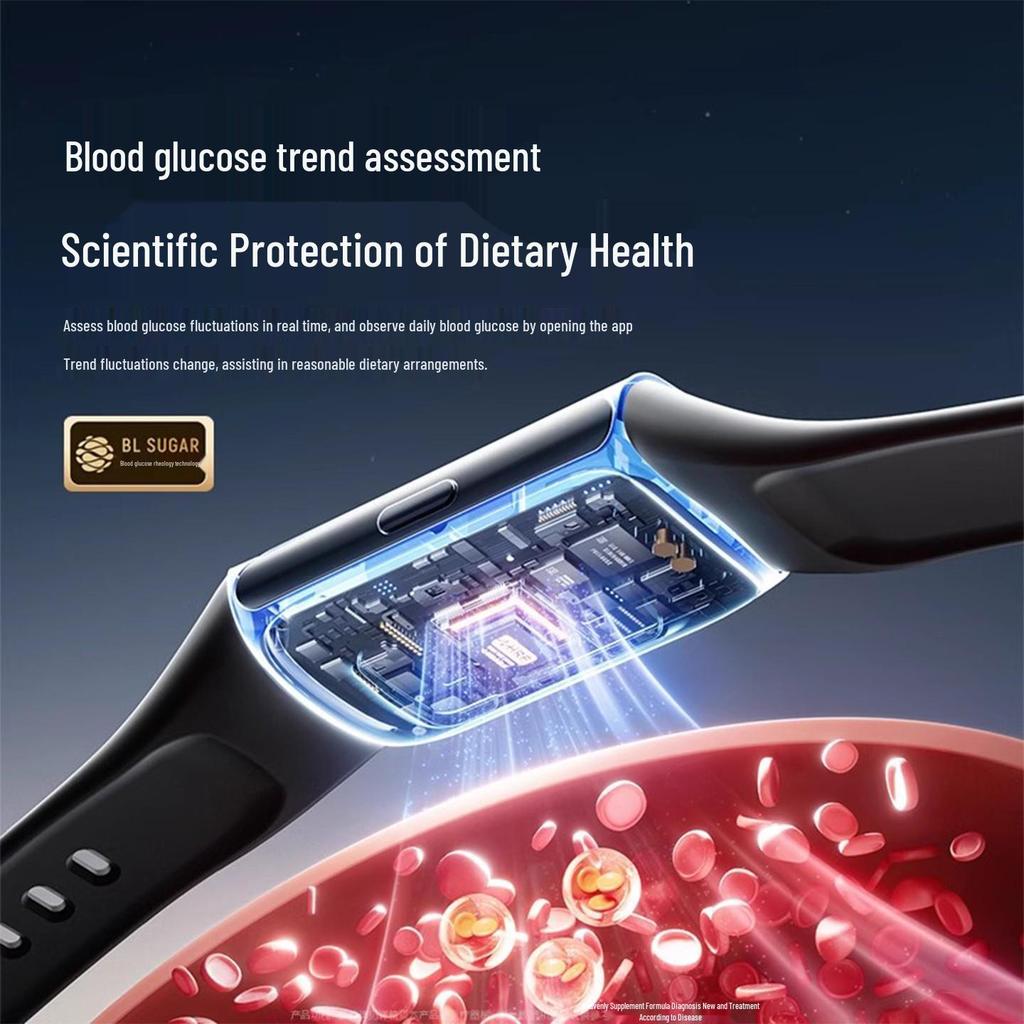 Dido F50S Smart Health Bracelet: Blood Glucose, Blood Pressure, ECG, Heart Rate, Blood Oxygen, Sleep Tracking, Fitness & Running Monitor.