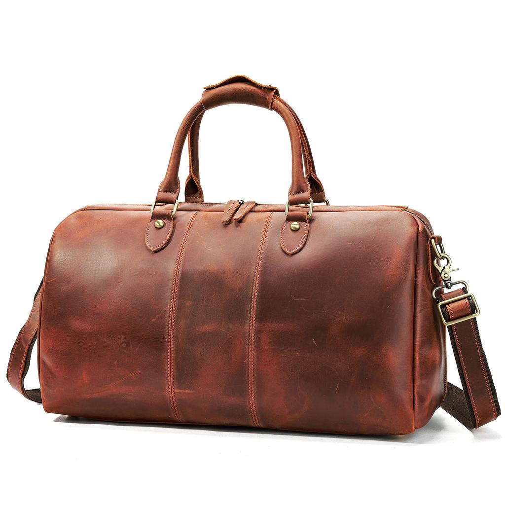 Retro Handbag Men's Large-capacity Top-grain Cowhide Travel Bag Men's Luggage Bag