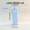 PC Number Ten Minimalist Grey Text Print 750ml colorful plastic sports water bottle leakproof pop up lid with straw for outdoor work home use