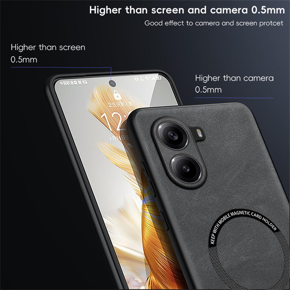 WANLONFENG YBP Series For Xiaomi Poco X7 Pro 5G Magnetic Case with Tempered Glass Film PU Leather+TPU Phone Cover Precise Cutouts