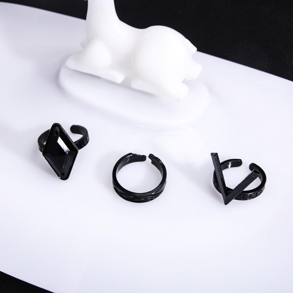 Neues 7-teiliges/Set Anime Genshin Impact Hu Tao Cosplay Ringe Verstellbarer Metall Neun Säulen der geheimen Reue Ring Requisiten Schmuck
