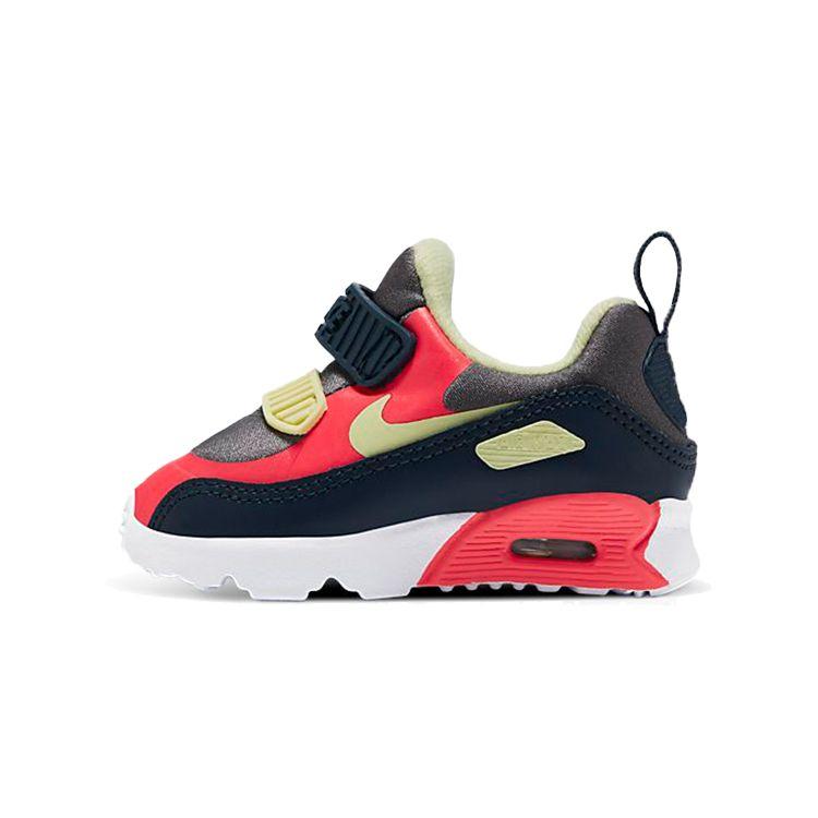 

Nike Air Max 90 Synthetic Leather Slip-On Air Cushion Casual Low-Top Running Shoes Baby sneaker Black Red 881924-023 25