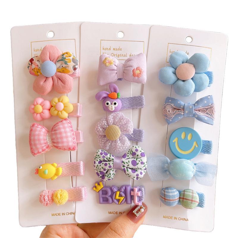 Children'S Hairpin Bag Cloth, Duck Bill Clip Cloth, Bow Root, Princess Hairpin, Cute Little Flower Girl Hair Accessories