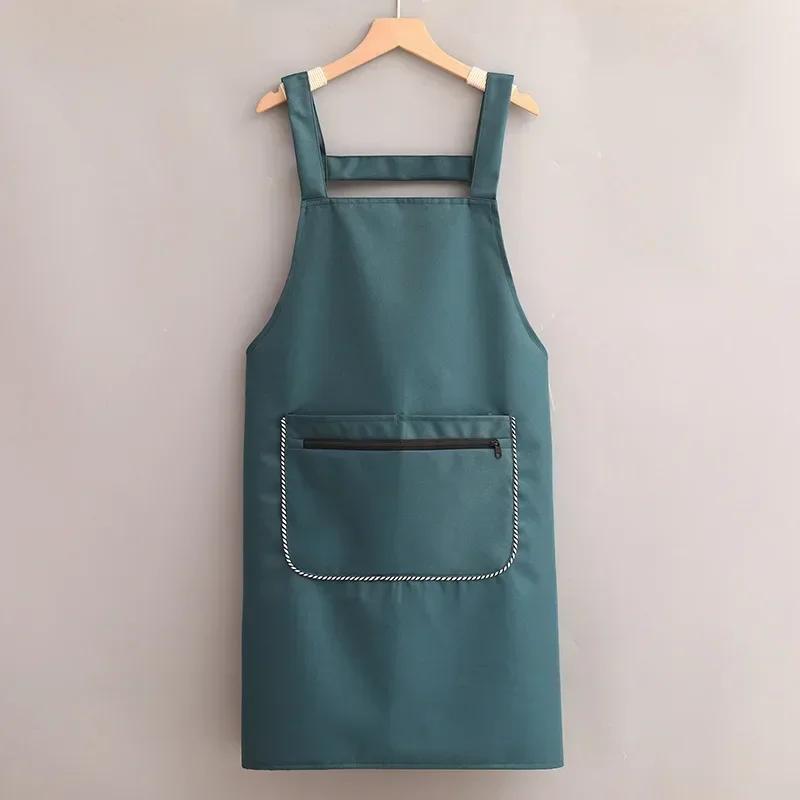 1Pcs Comfortable Thin Kitchen Aprons for Woman Chef Work Apron for Grill Restaurant Bar Shop Cafes Beauty Nails Studios Uniform