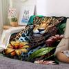 1pc Leopard Print Blanket Lightweight Blanket Throw Blanket For Sofa, Bed, Travel, Camping, Livingroom, Office yy251010039