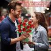 Kit de construction Bouquet de Roses Ensemble de Décoration de Fleurs Artificielles 458 Pièces Rose Rouge Romantique Cadeau Pour la Fête des Mères la Saint-Valentin