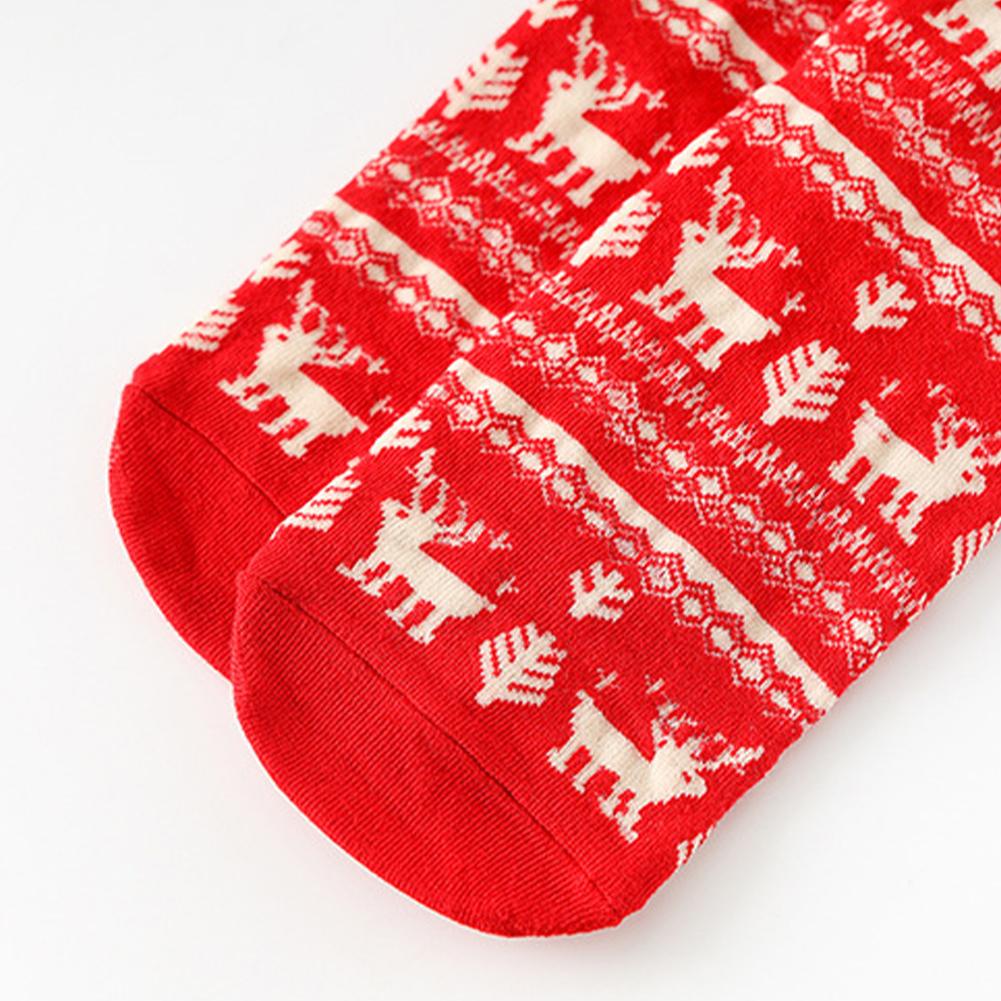 4 Pairs Womens Christmas Socks with Gift Box Elk Happy Funny Plush Socks Elk Christmas Socks for Women Men Holiday Gifts