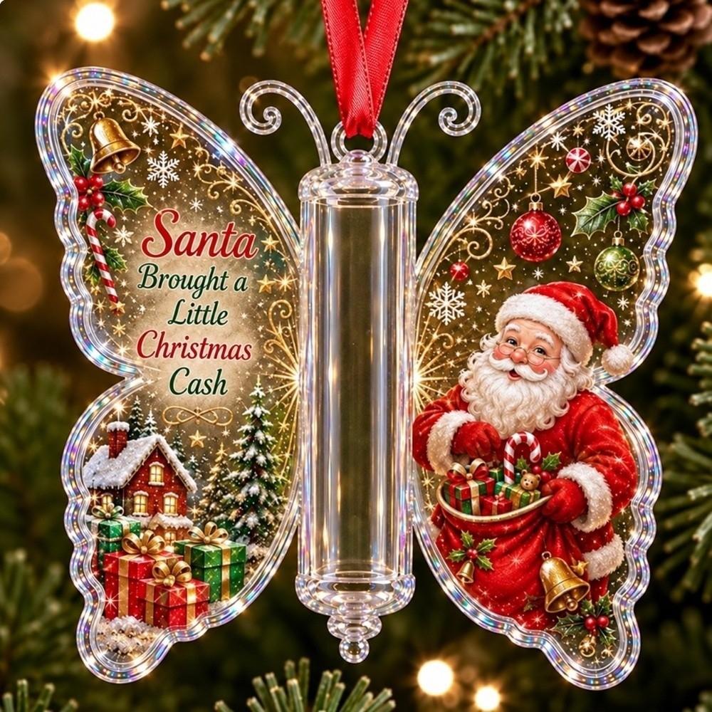 Lightweight Butterfly Christmas Ornament Transparent Holiday Tree Decoration  Kids Gifts