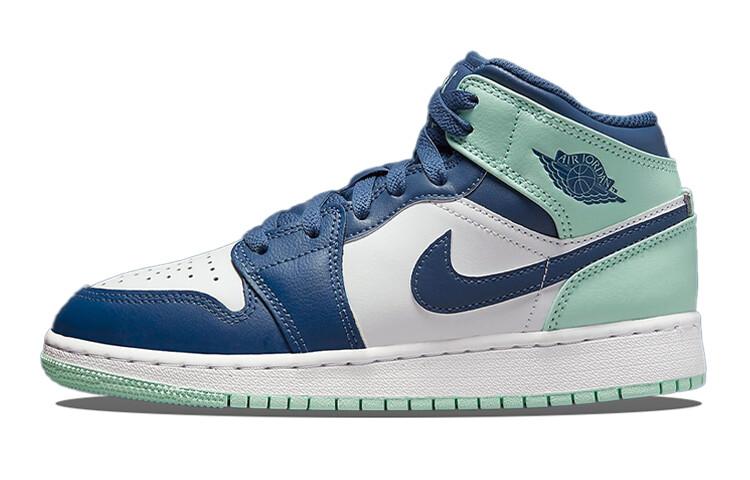 

Jordan 1 Mid Blue Mint - 554725-413 Youth style 36.5