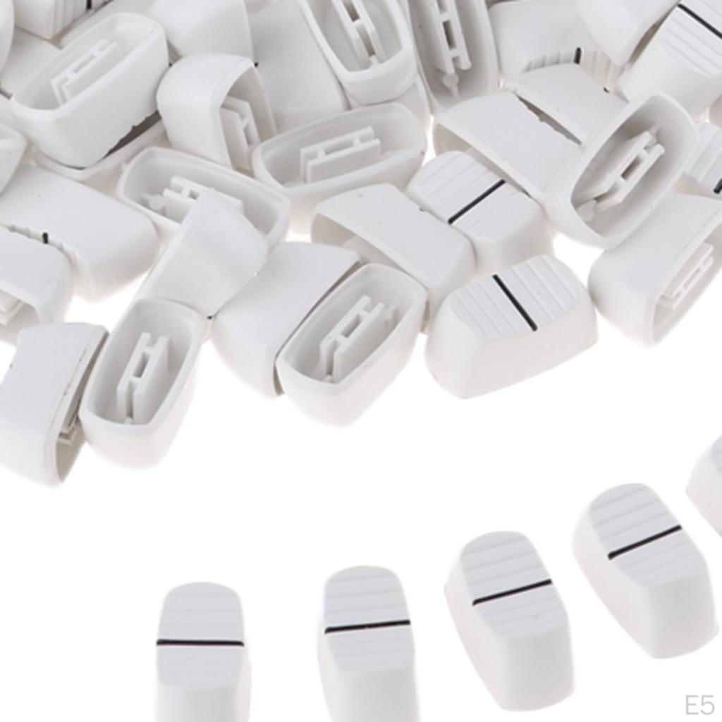 100 Pcs Audio Mixer Console Fader Knobs 4mm